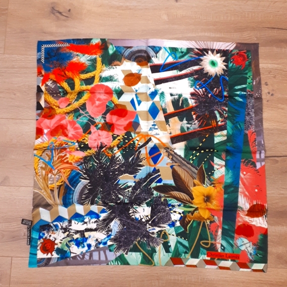 Christian Lacroix Accessories - NWOT Christian Lacroix Square Silk Scarf